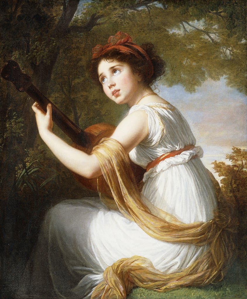 Julie Le Brun jouant de la guitare - Élisabeth Vigée Le Brun