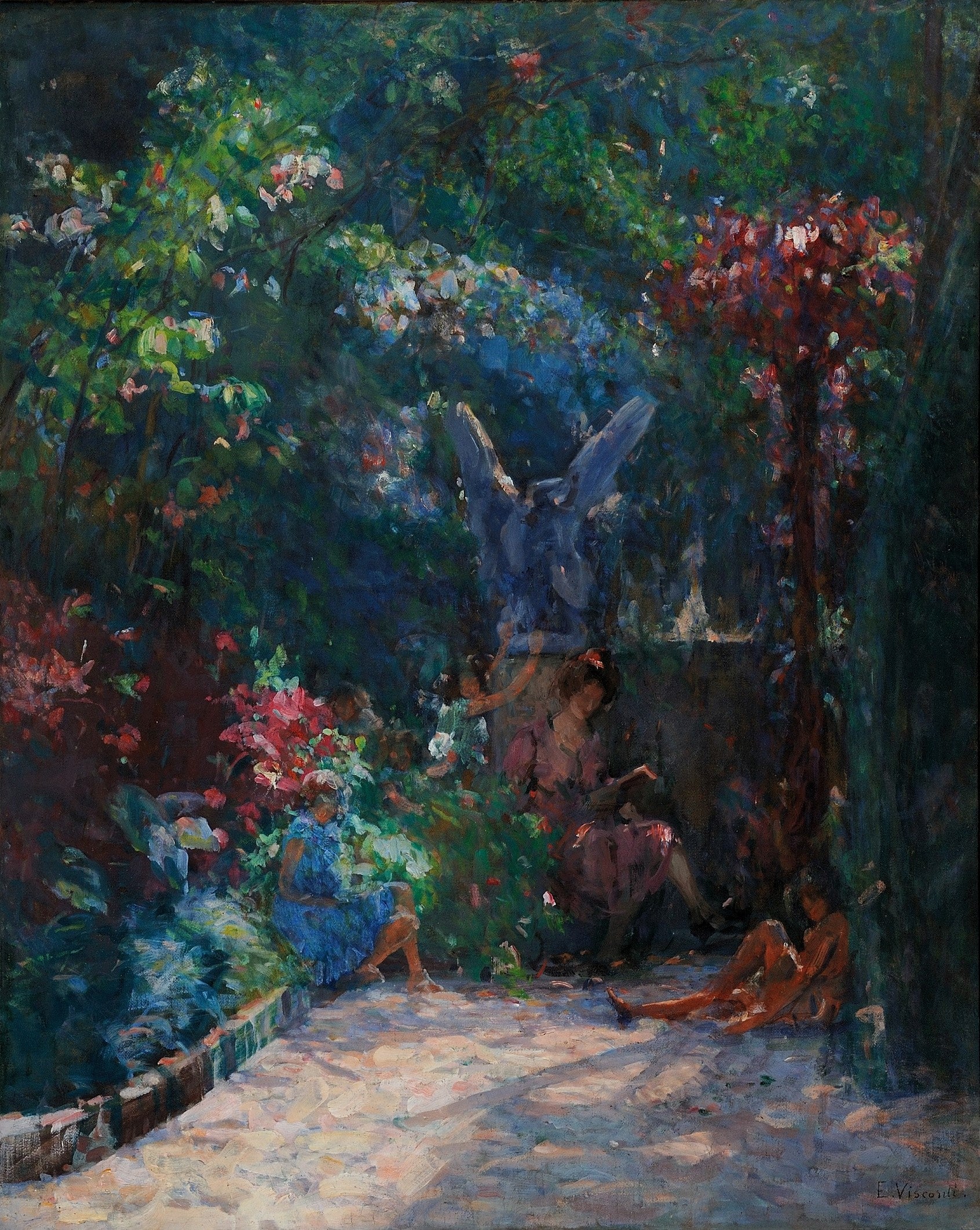 Lição no meu jardim - Eliseu Visconti