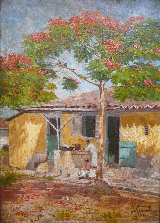 Paysagem com casa - Eliseu Visconti