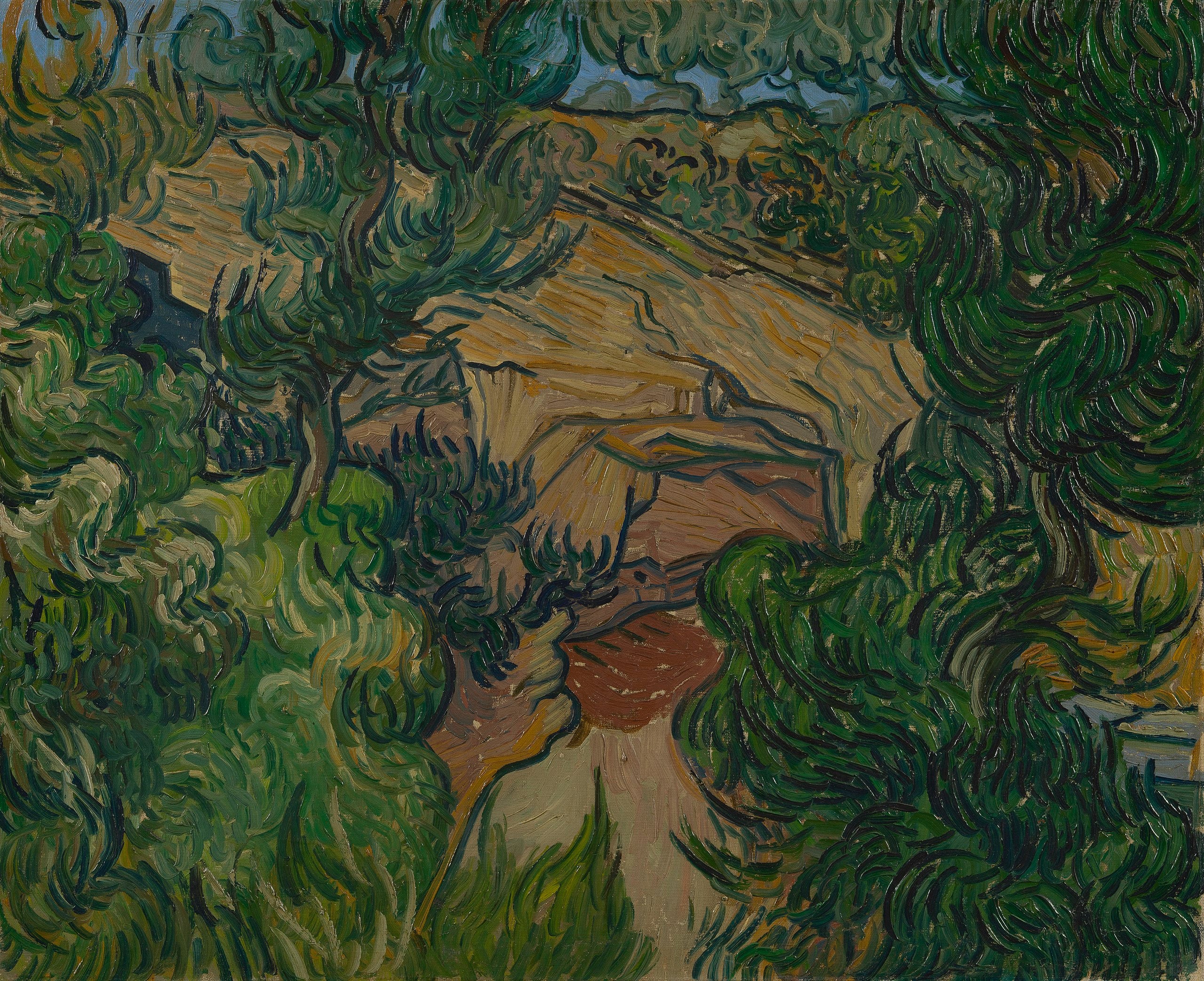 Reproduction du tableau « Entrée d'une carrière - Vincent van Gogh » par Alpha Reproduction en peinture à l’huile