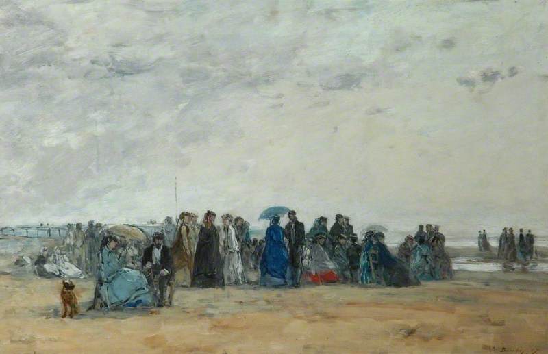 Reproduction du tableau « Scène de plage à marée basse - Eugène Boudin » par Alpha Reproduction en peinture à l’huile
