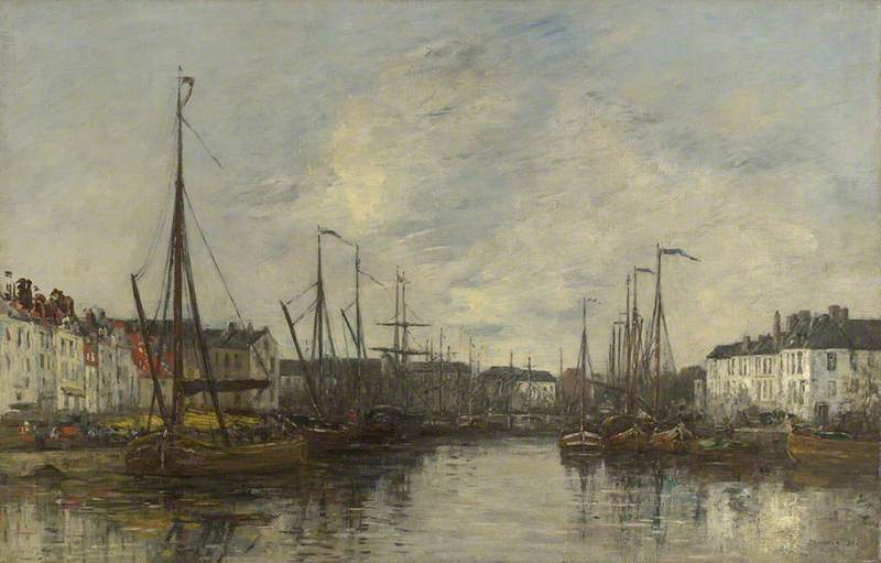Reproduction du tableau « Port de Bruxelles - Eugène Boudin » par Alpha Reproduction en peinture à l’huile