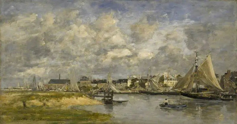 Reproduction du tableau « Port de Trouville - Eugène Boudin » par Alpha Reproduction en peinture à l’huile