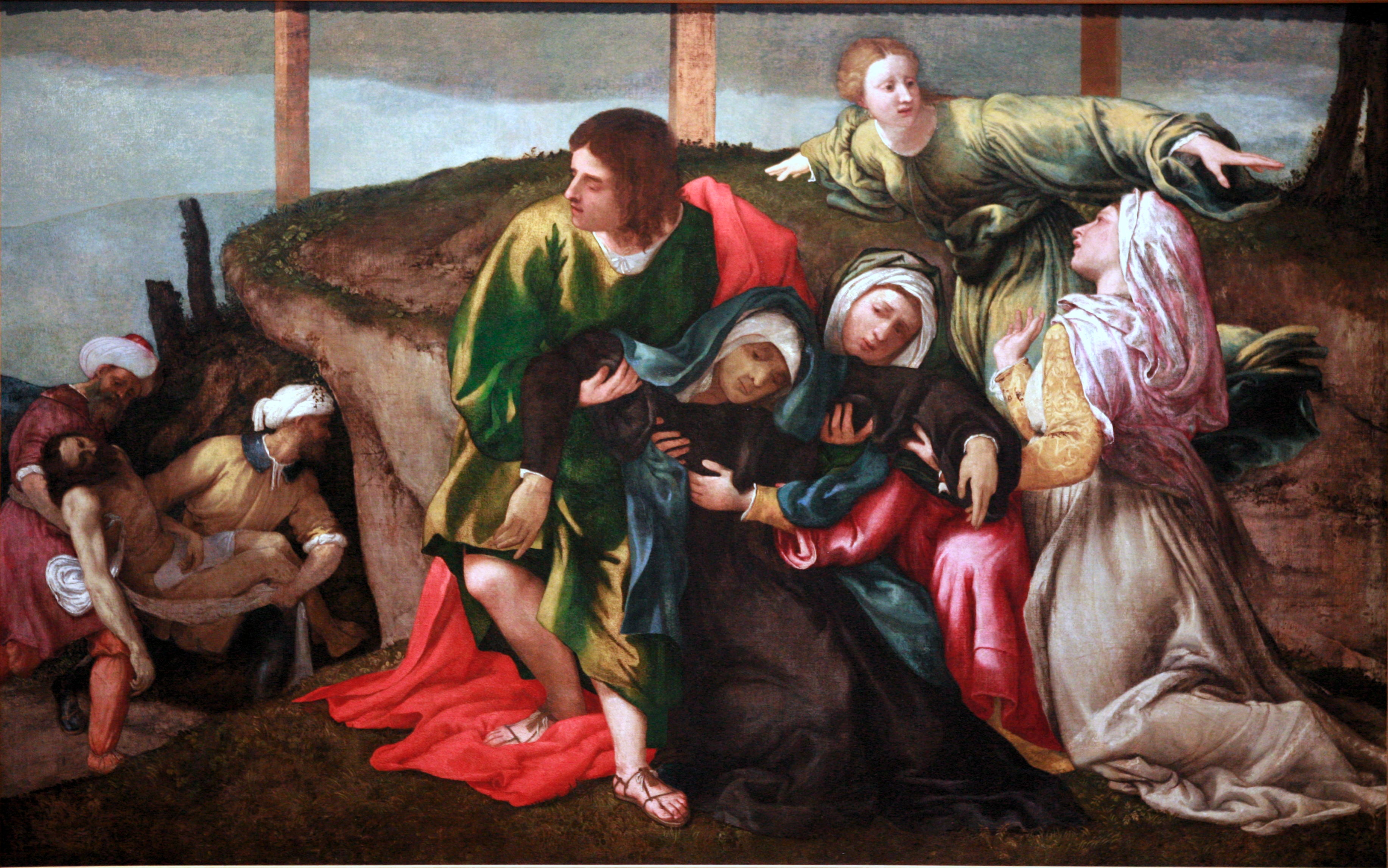 L'Évanouissement de la Vierge pendant le transport du Christ - Lorenzo Lotto