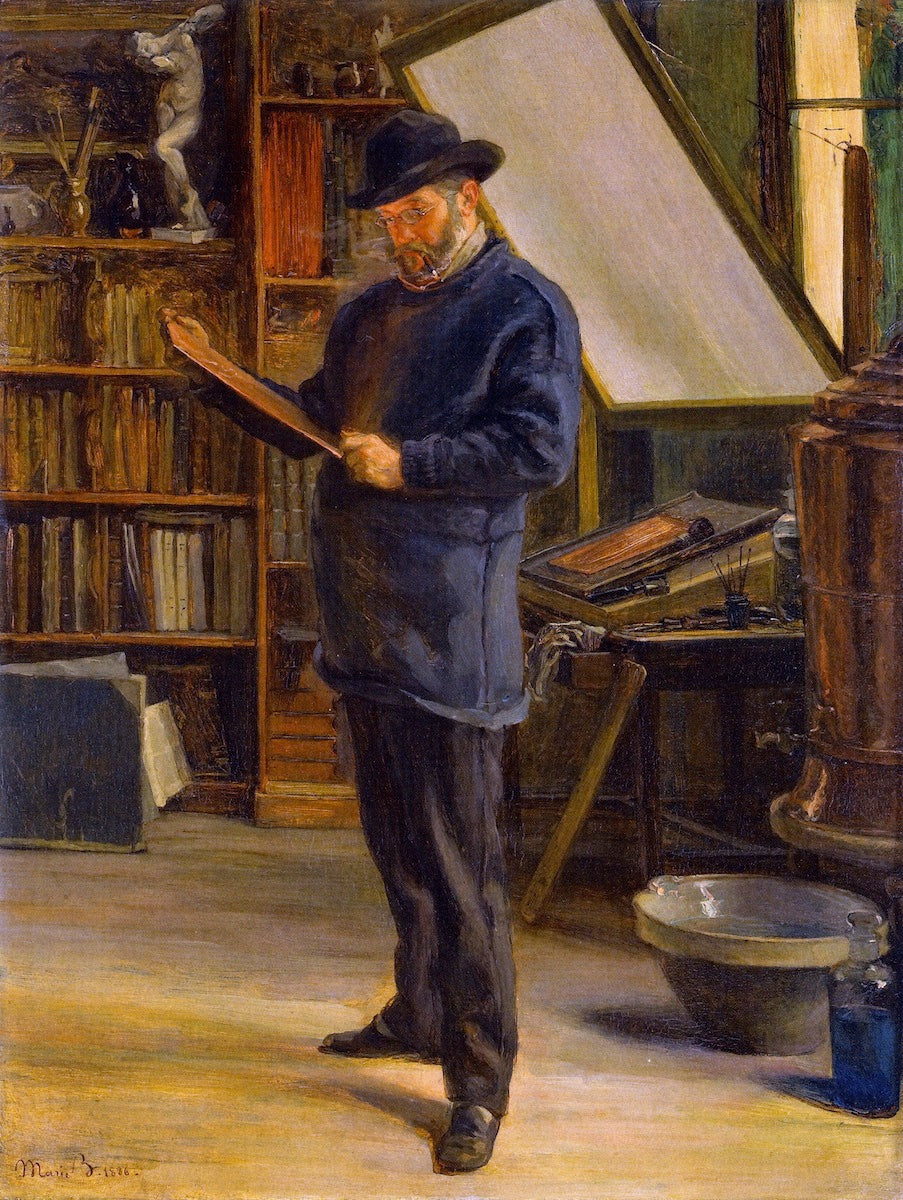 Félix Bracquemond dans son atelier - Marie Bracquemond - Alpha Reproduction