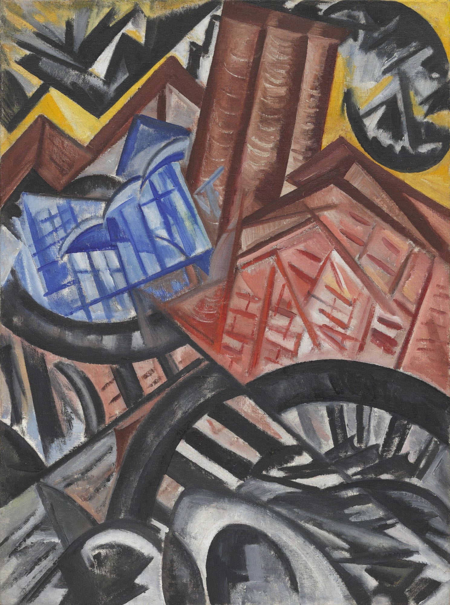 L'usine et le pont - Olga Rozanova