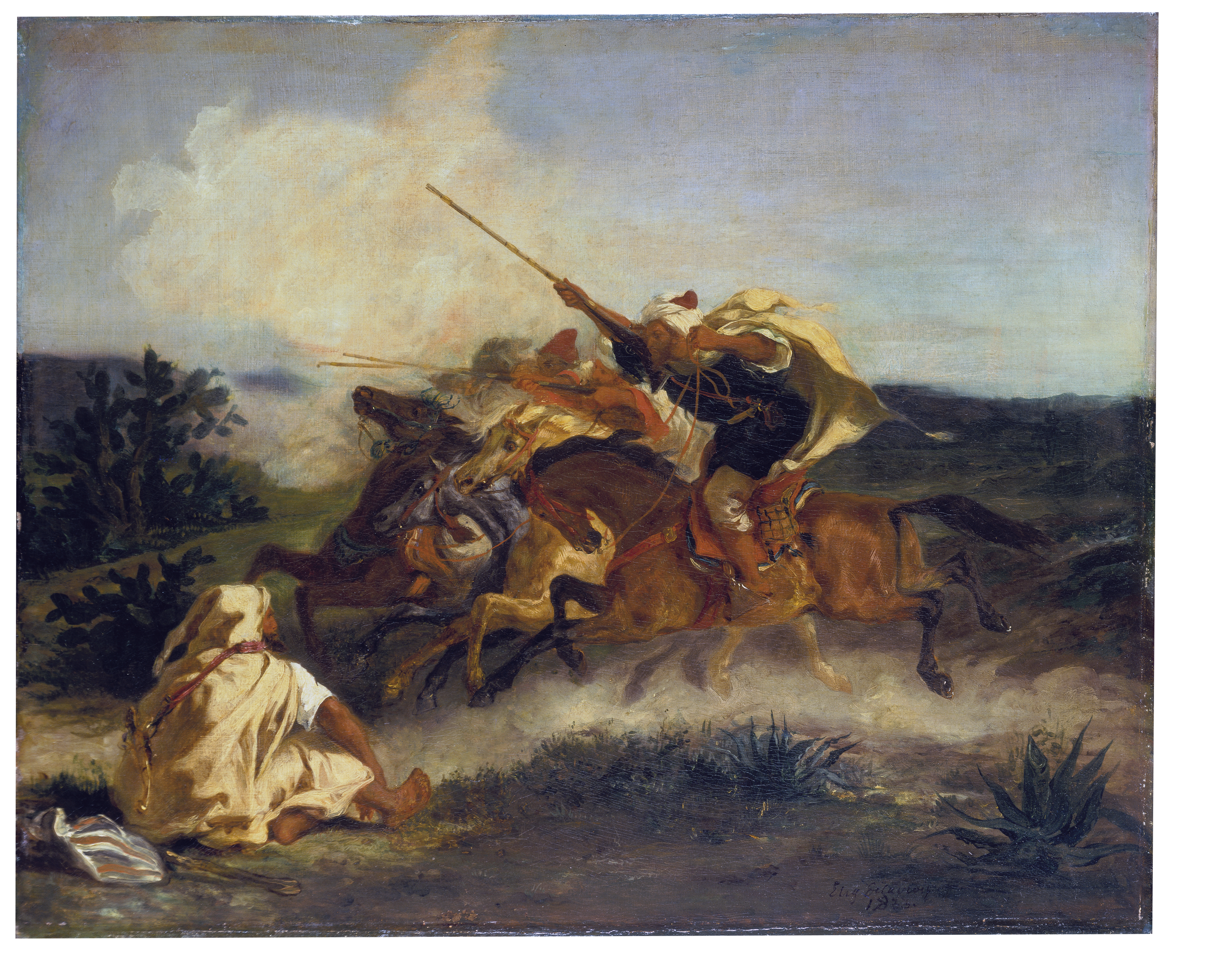 Reproduction du tableau « Fantaisie arabe - Eugène Delacroix » par Alpha Reproduction en peinture à l’huile
