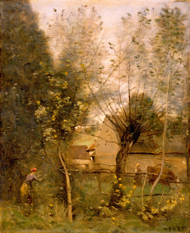 Scène de ferme - Jean-Baptiste Camille Corot
