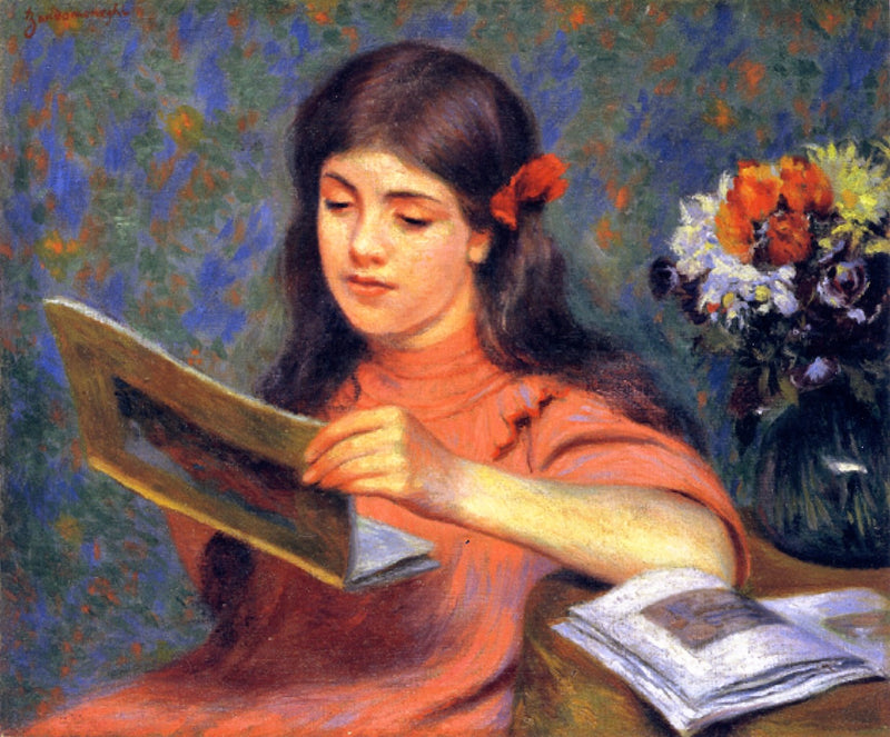 Девочка, читающая книгу - Federico Zandomeneghi
