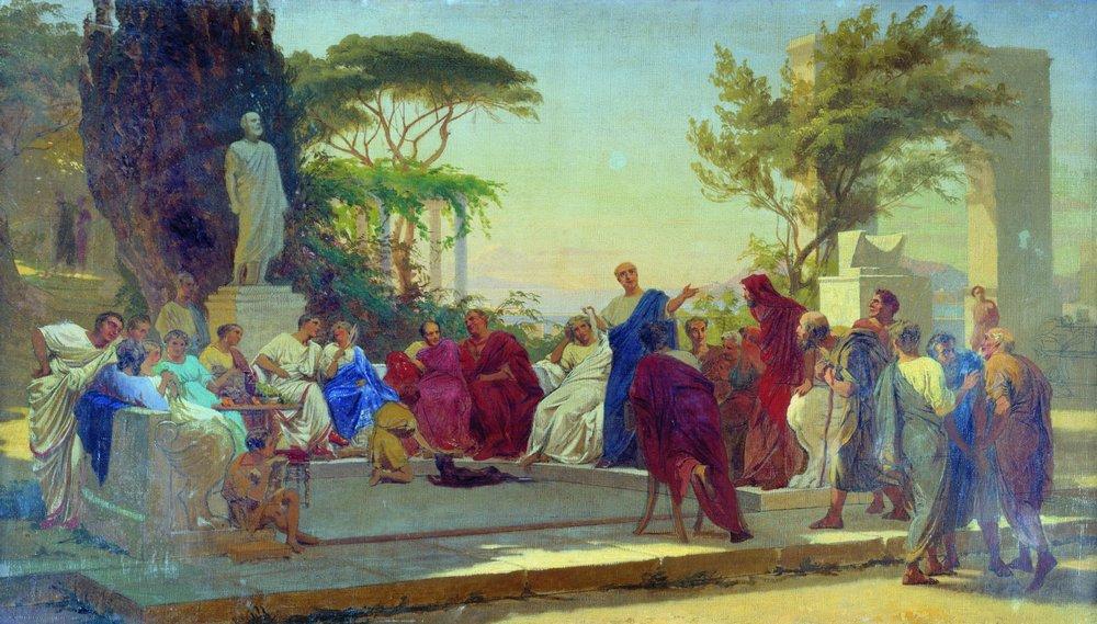 Horace a allumé ses poèmes devant Mécène - Fyodor Bronnikov