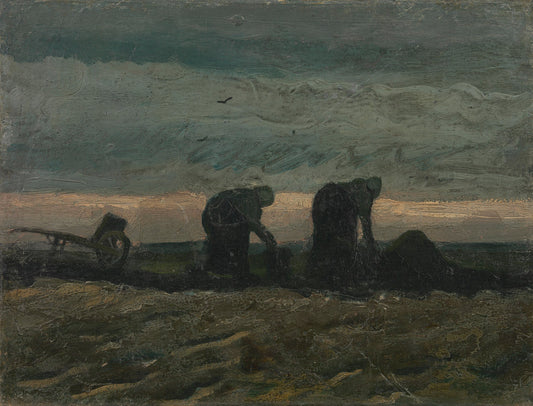 Reproduction du tableau « Femmes sur la lande de tourbe - Vincent van Gogh » par Alpha Reproduction en peinture à l’huile