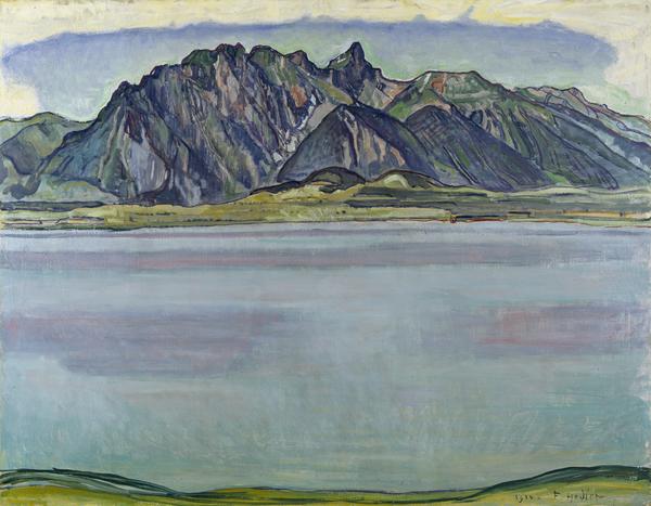 Le lac de Thoune et les montagnes du Stockhorn - Ferdinand Hodler