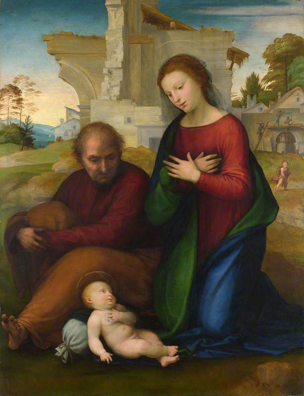 La Vierge adorant l'Enfant avec Saint Joseph - Fra Bartolomeo