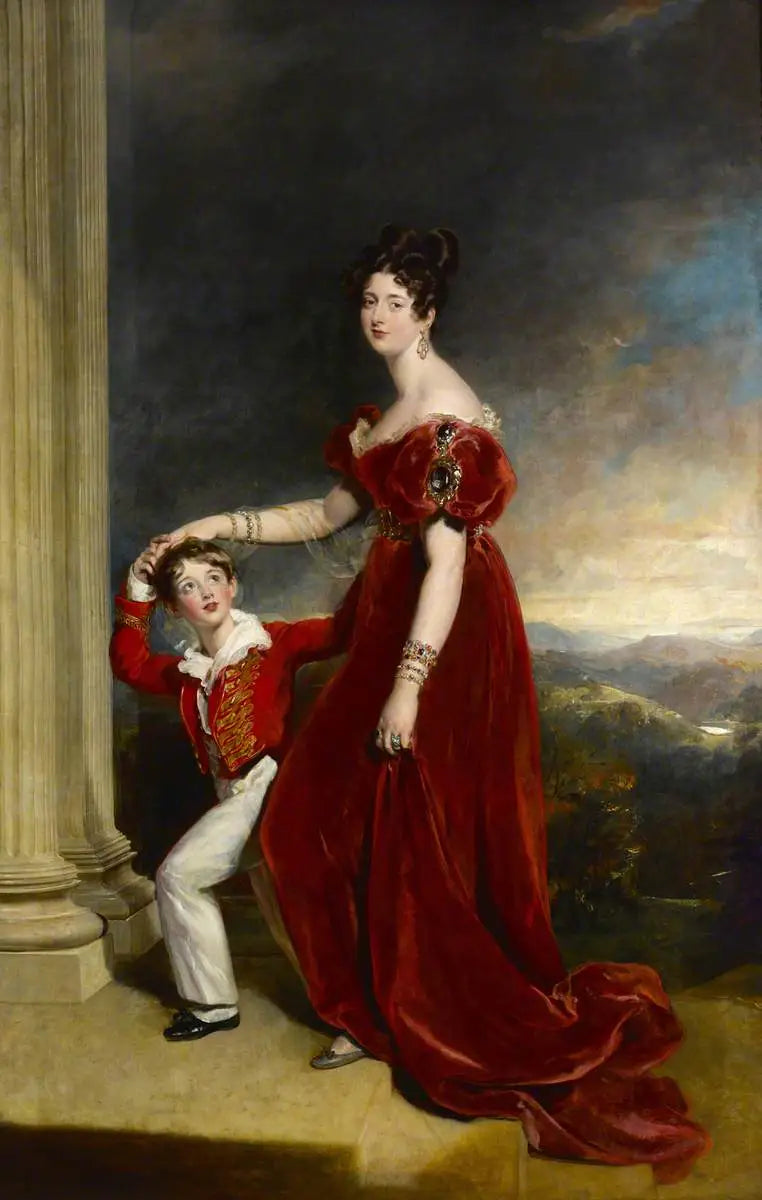 Леди Франсис Энн Эмили Вейн-Темпест, маркиза Лондондери (1800-1865) и её сын Джордж Генри Роберт Чарльз Уильям Вейн-Темпест, виконт Сихэм, позднее 5-й маркиз Лондондери (1821-1884) - Томас Лоуренс