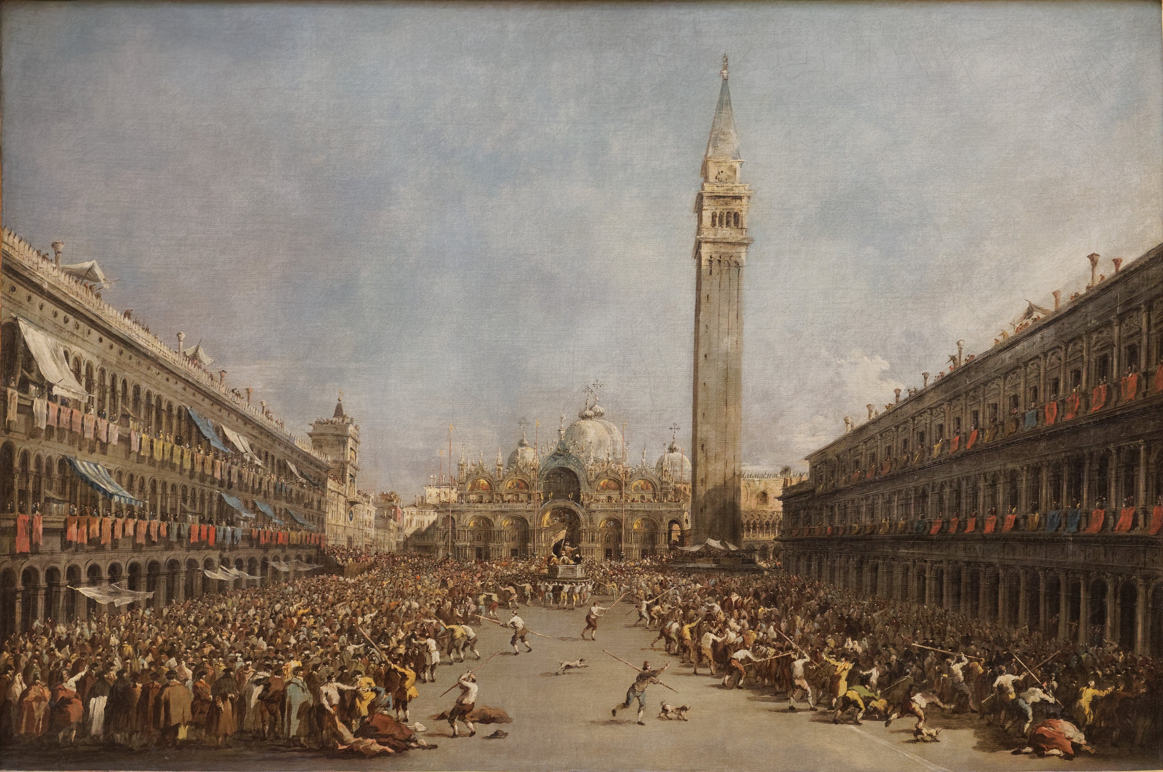Le Doge de Venise porté par les gondoliers, après son élection sur la place Saint-Marc - Francesco Guardi
