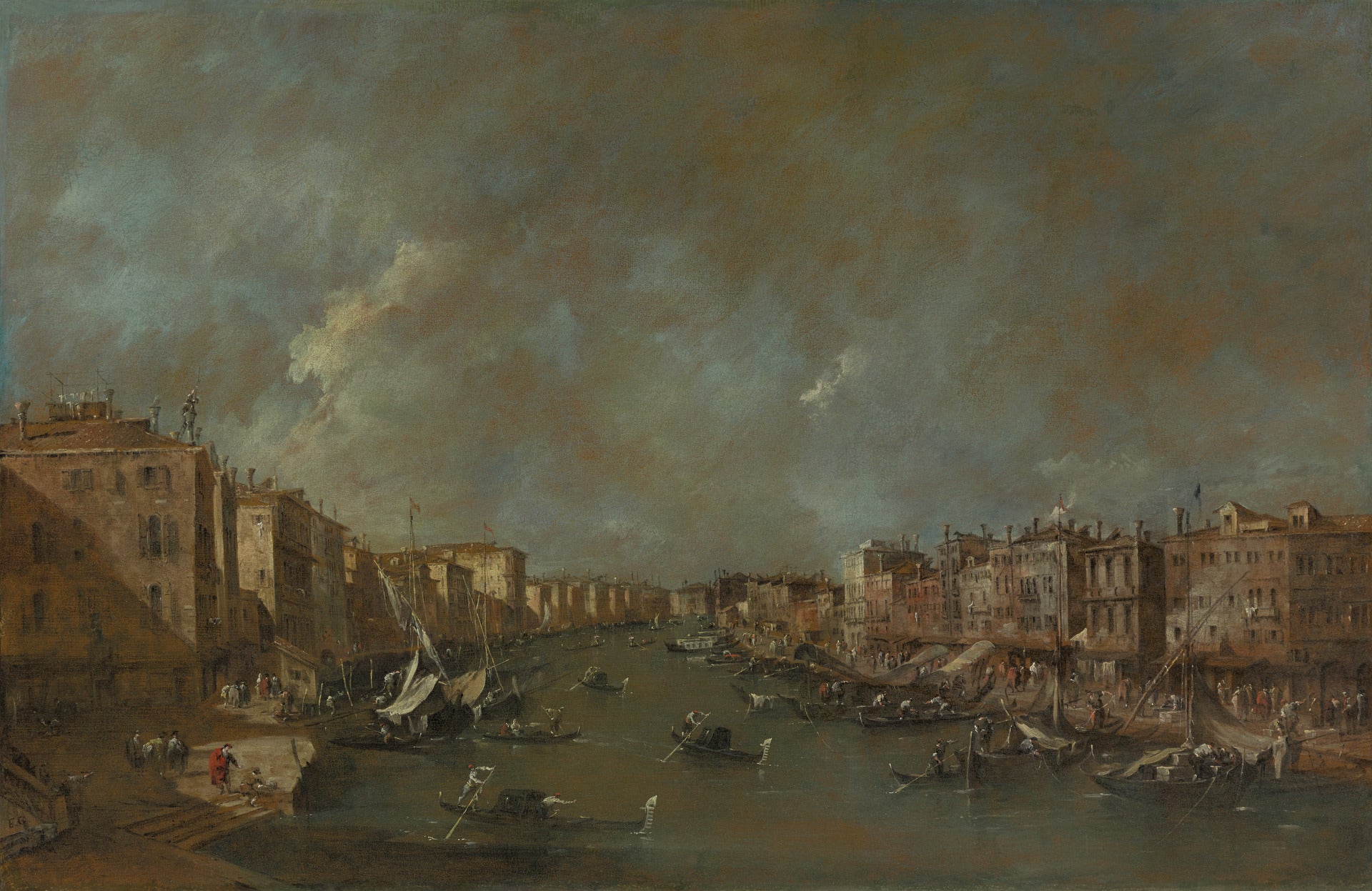 Vue du Grand Canal depuis le Pont du Rialto - Francesco Guardi