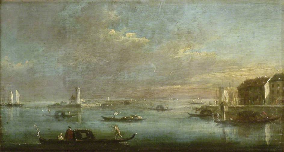 La lagune de Venise au coucher du soleil - Francesco Guardi