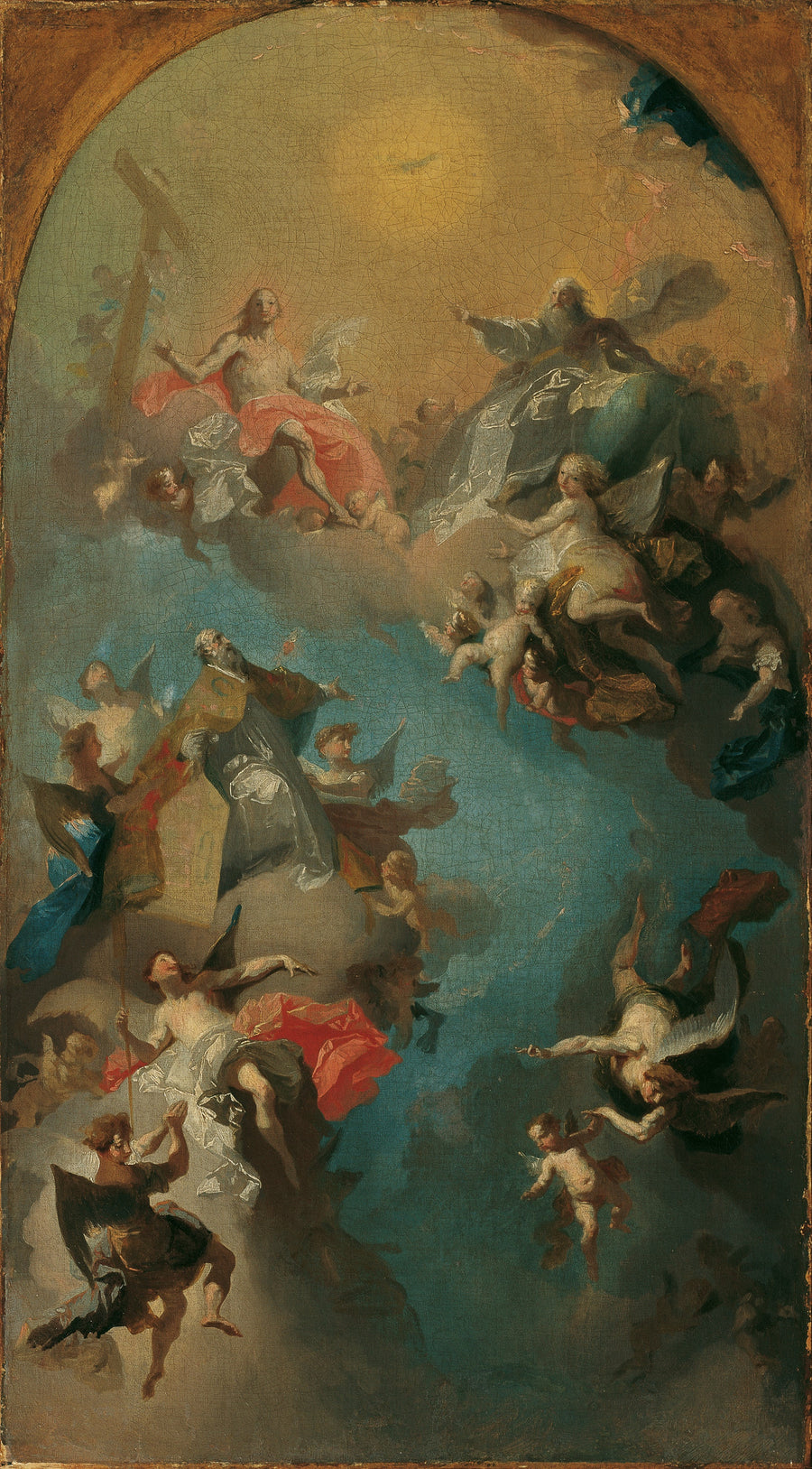 La réception de saint Augustin dans le ciel - Franz Anton Maulbertsch