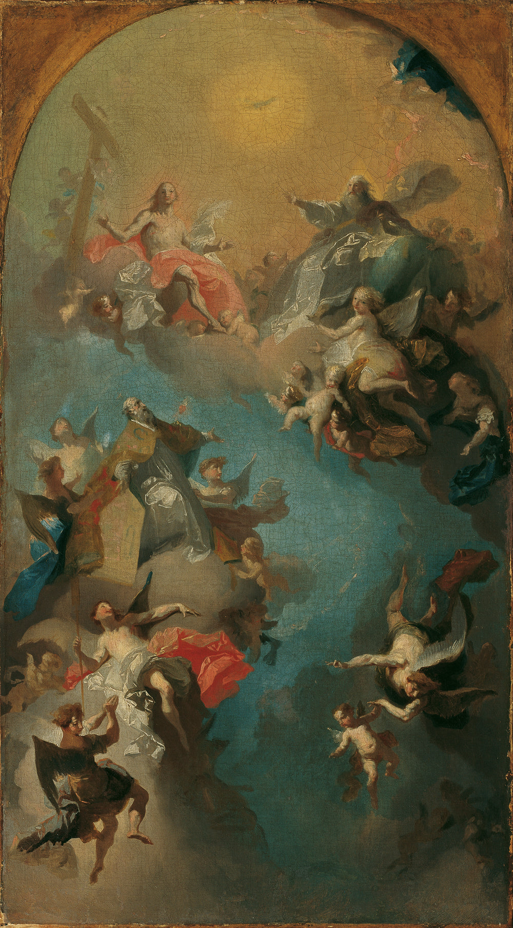 La réception de saint Augustin dans le ciel - Franz Anton Maulbertsch