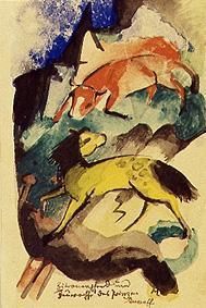Reproduction du tableau « Q30072614 - Franz Marc » par Alpha Reproduction en peinture à l’huile