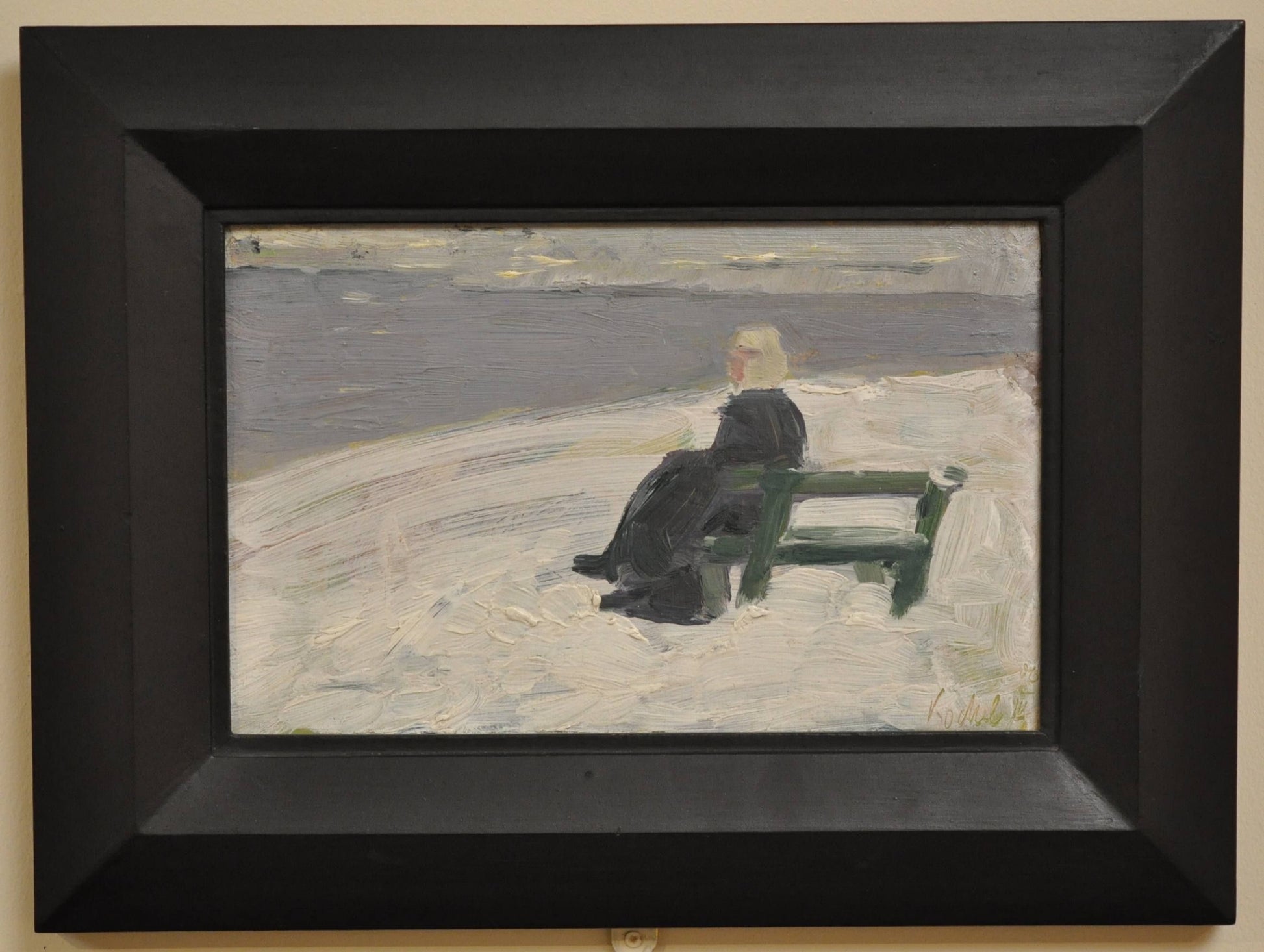 Reproduction du tableau « Femme dans un paysage d'hiver - Franz Marc » par Alpha Reproduction en peinture à l’huile