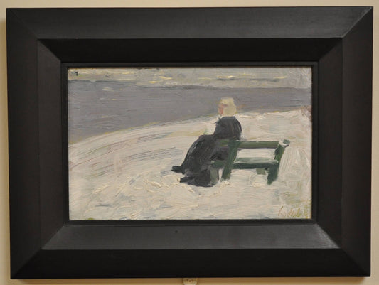 Reproduction du tableau « Femme dans un paysage d'hiver - Franz Marc » par Alpha Reproduction en peinture à l’huile