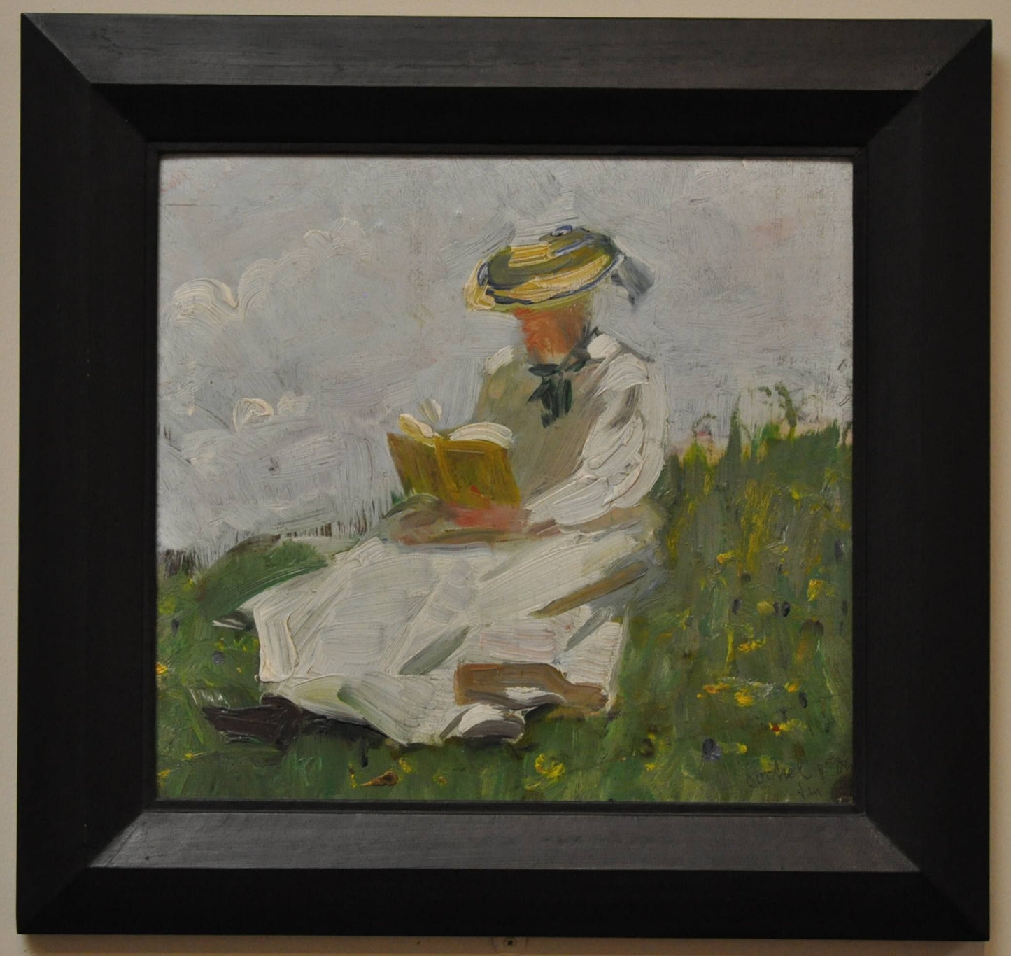 Reproduction du tableau « Femme lisant dans le vert - Franz Marc » par Alpha Reproduction en peinture à l’huile