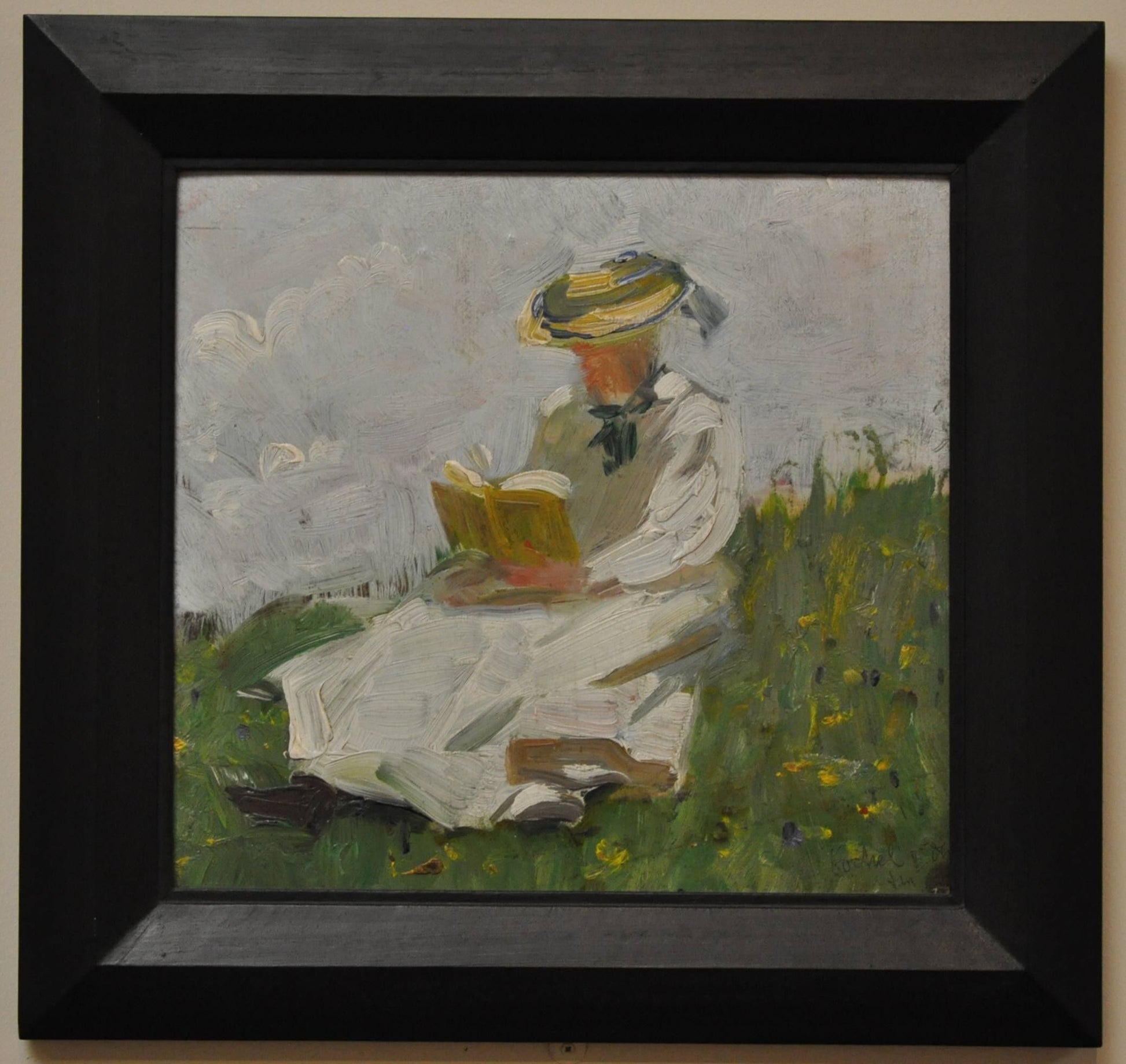 Reproduction du tableau « Femme lisant dans le vert - Franz Marc » par Alpha Reproduction en peinture à l’huile