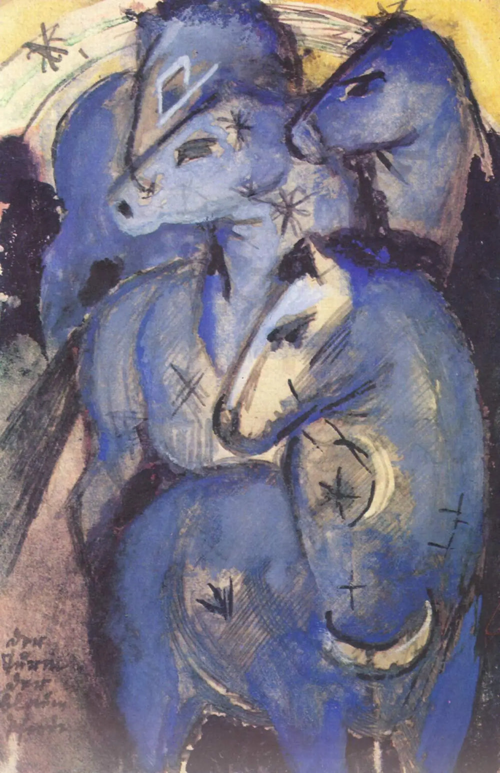 Reproduction du tableau « Q52086978 - Franz Marc » par Alpha Reproduction en peinture à l’huile