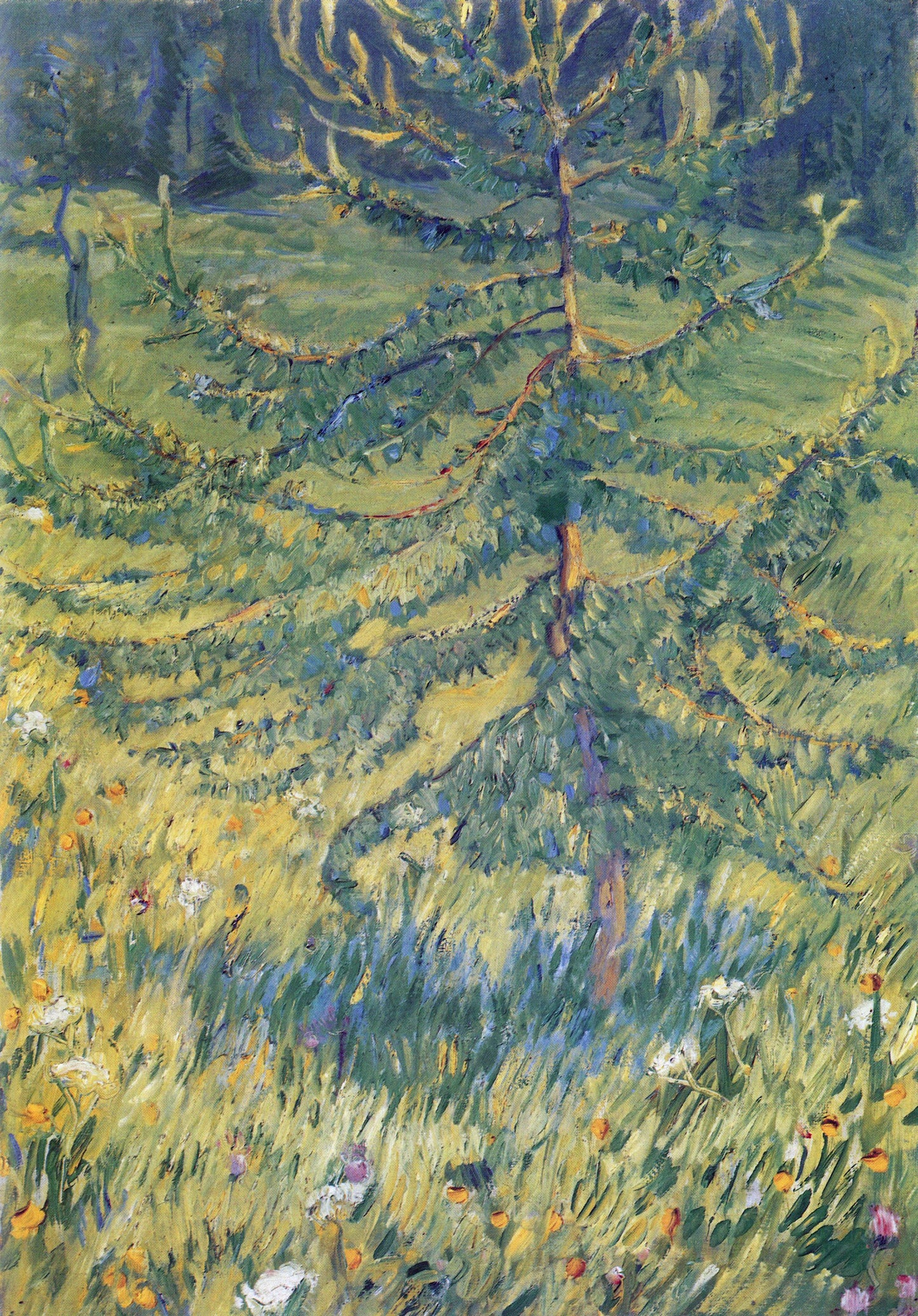Reproduction du tableau « Petit mélèze - Franz Marc » par Alpha Reproduction en peinture à l’huile