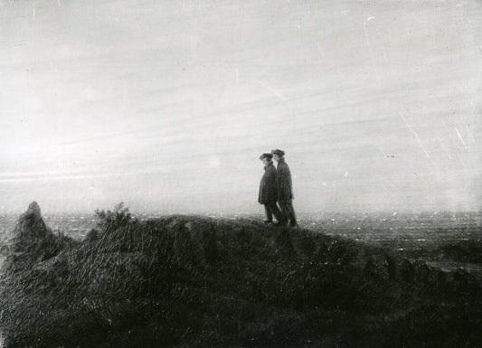 Deux randonneurs sur la plage - Caspar David Friedrich