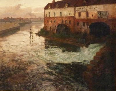 Vieille fabrique sur la Somme (soir) - Frits Thaulow