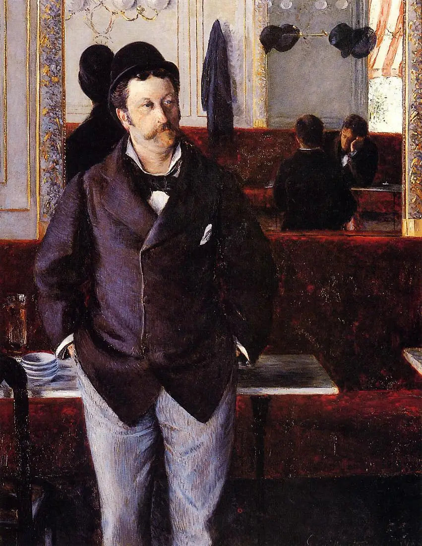 Reproduction du tableau « Dans un café - Gustave Caillebotte » par Alpha Reproduction en peinture à l’huile