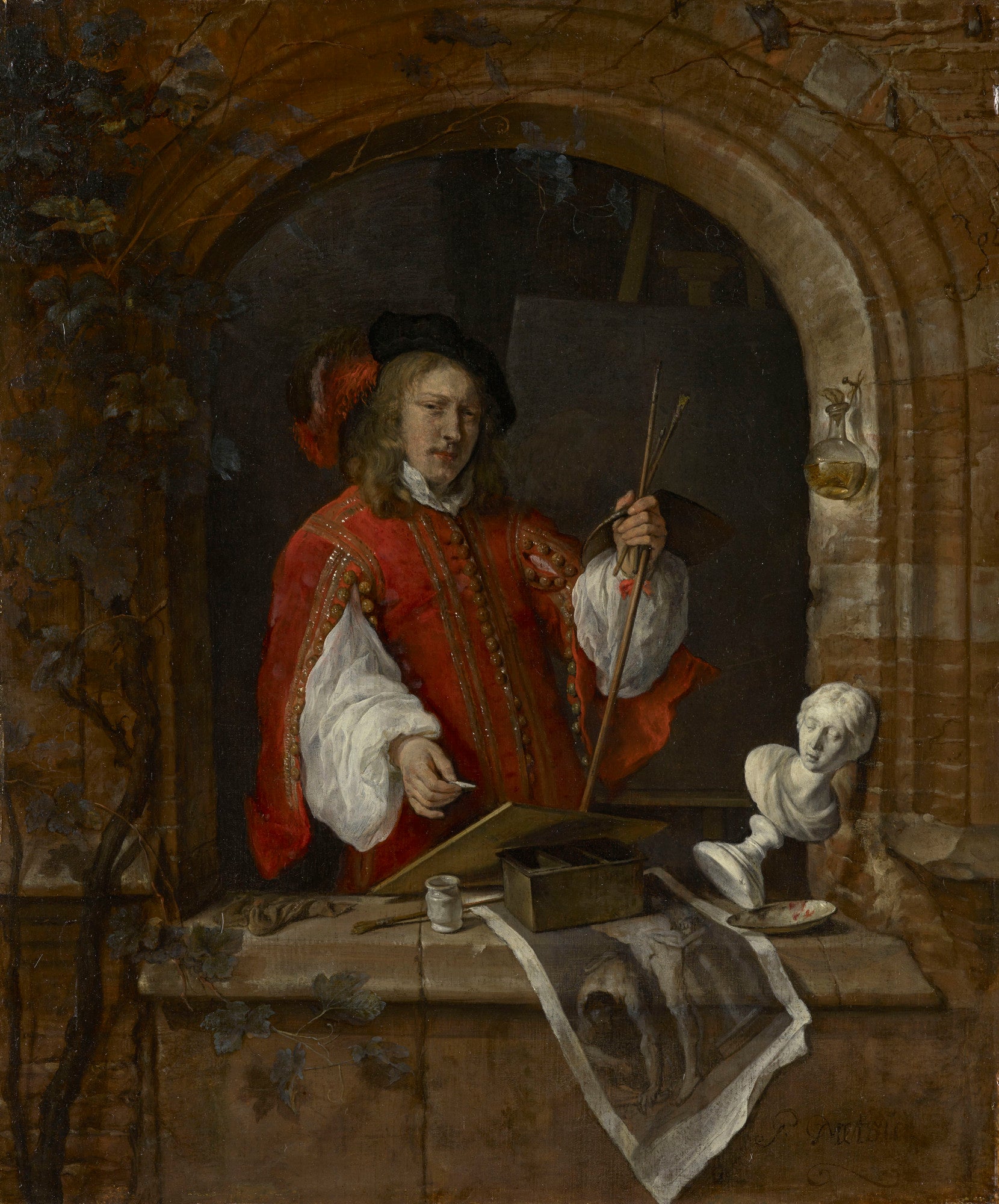 Autoportrait à la fenêtre - Gabriel Metsu