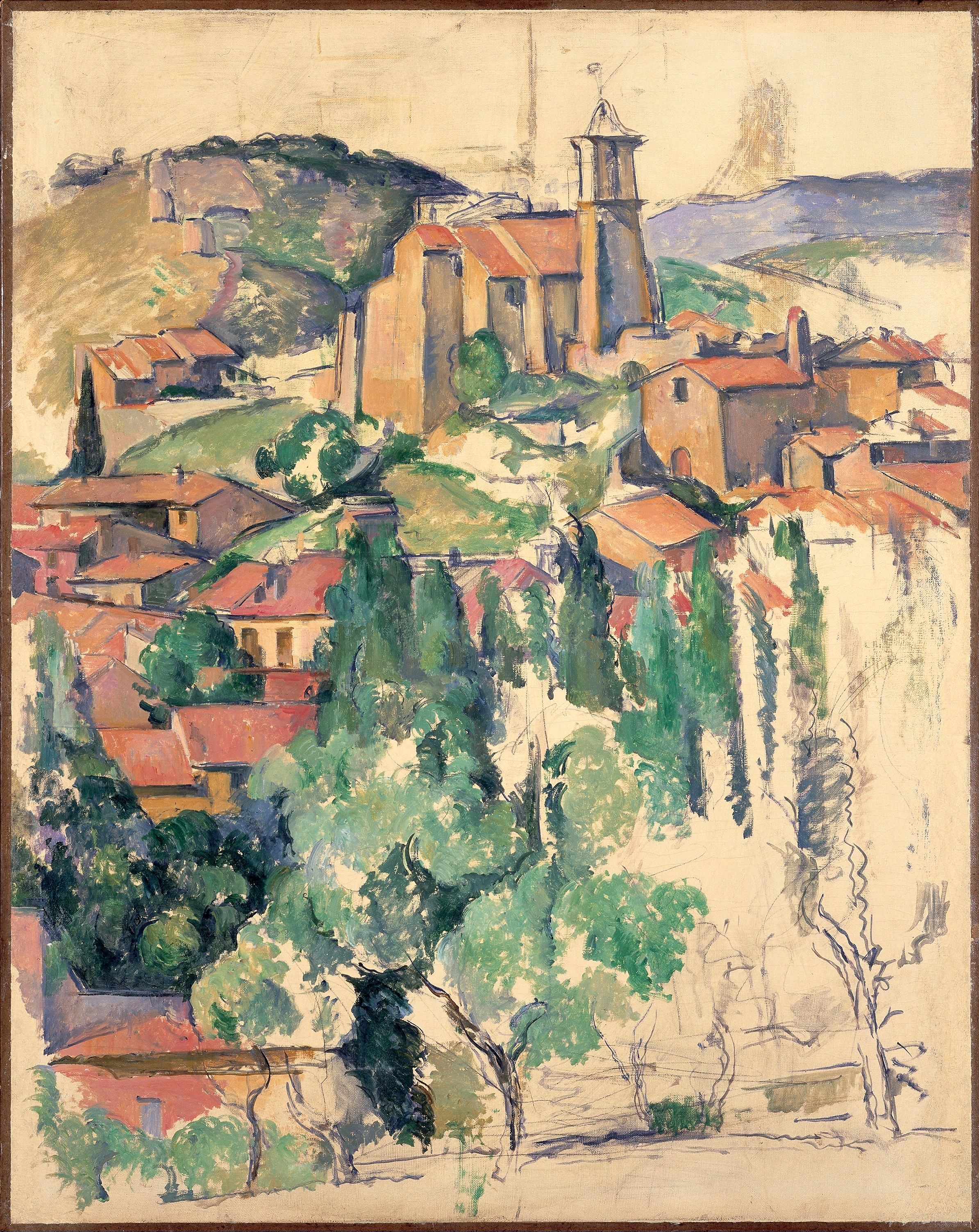 Reproduction du tableau « Le Village de Gardanne - Paul Cézanne » par Alpha Reproduction en peinture à l’huile