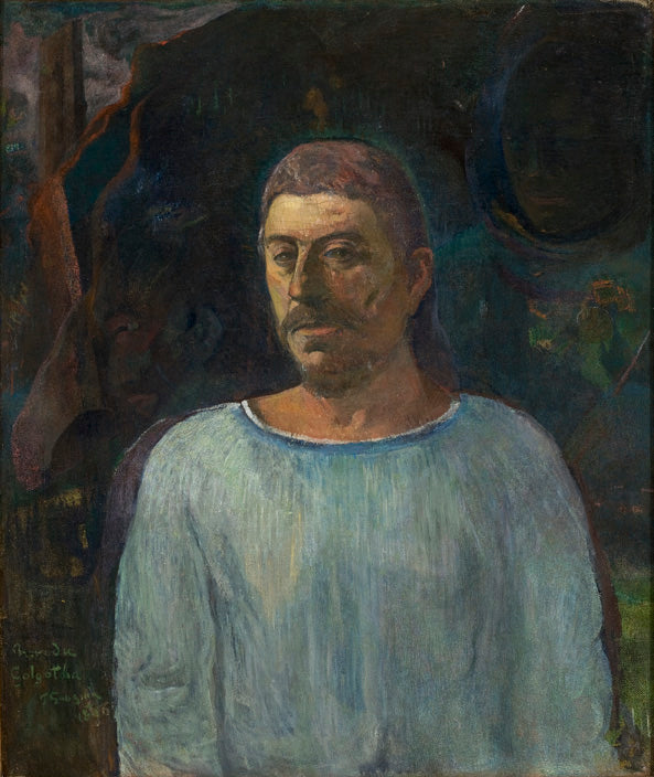 Reproduction du tableau « Autoportrait près du Golgotha - Paul Gauguin » par Alpha Reproduction en peinture à l’huile