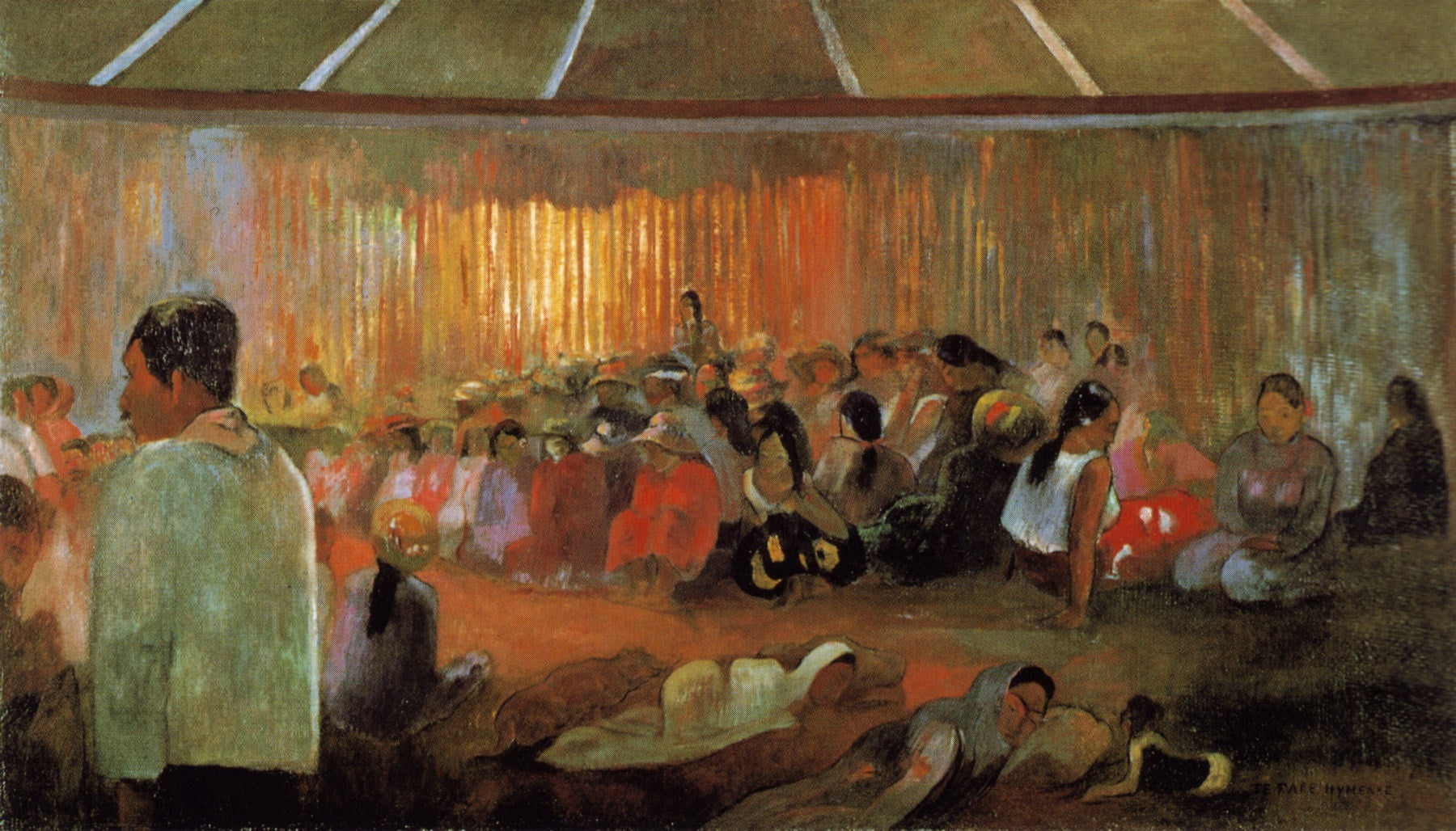 Reproduction du tableau « La Maison des chants - Paul Gauguin » par Alpha Reproduction en peinture à l’huile