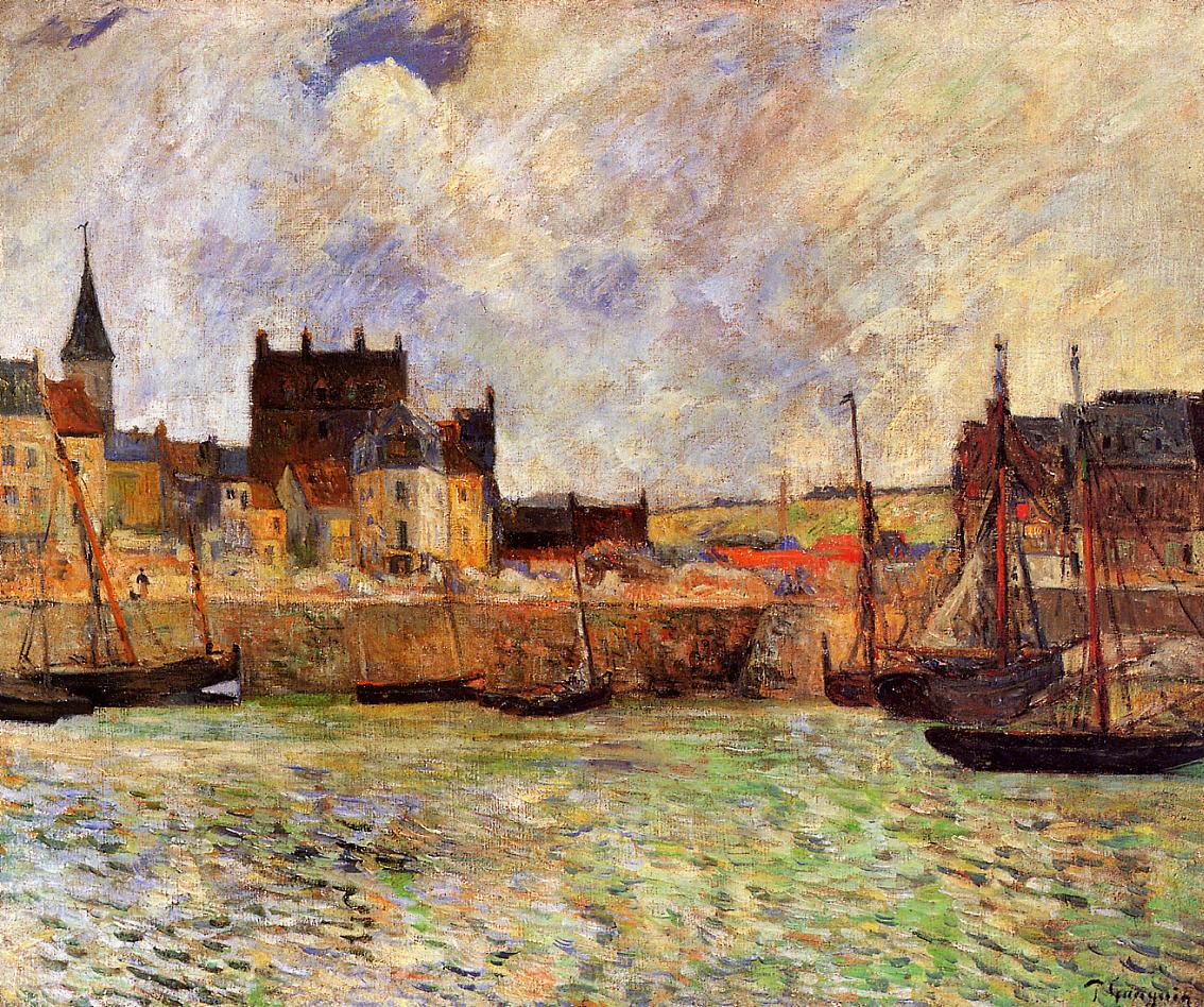 Reproduction du tableau « Le Port de Dieppe - Paul Gauguin » par Alpha Reproduction en peinture à l’huile
