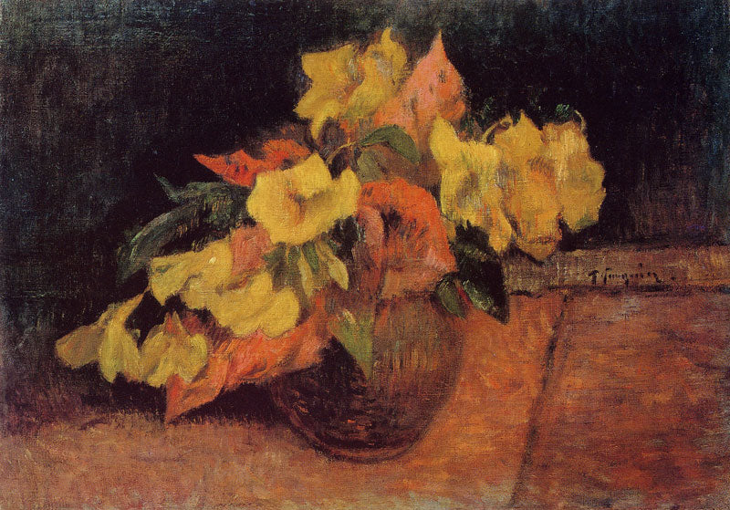 Reproduction du tableau « Œnothères dans un vase - Paul Gauguin » par Alpha Reproduction en peinture à l’huile