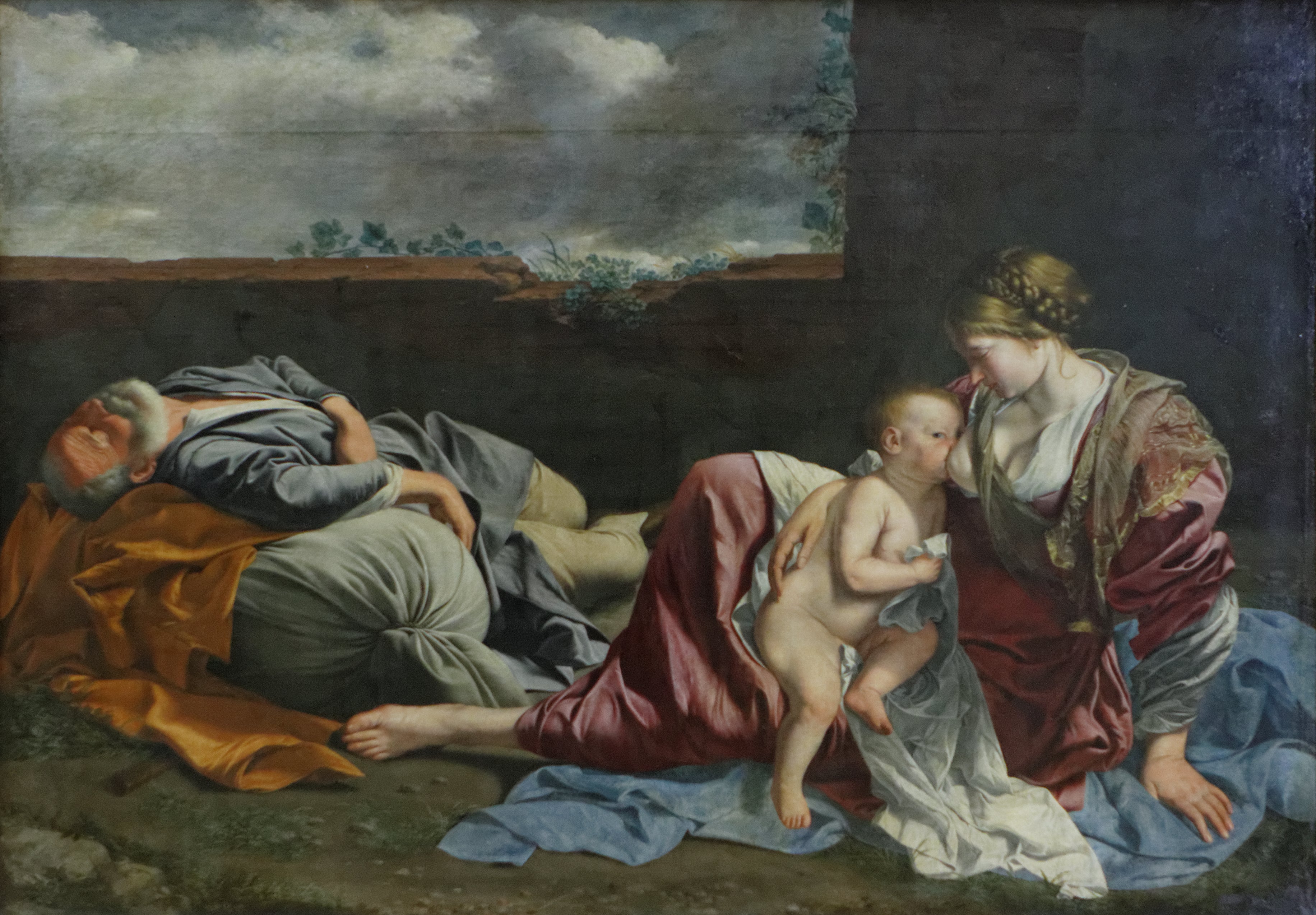Le Repos de la Sainte Famille pendant la fuite en Égypte - Orazio Gentileschi - Alpha Reproduction