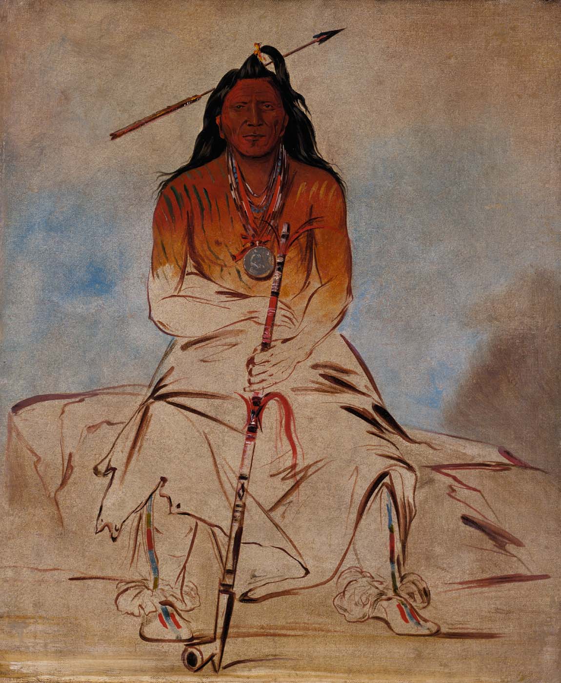 Ah-sháw-wah-róoks-te, Cheval de médecine, un Grand Brave Pawnee - George Catlin