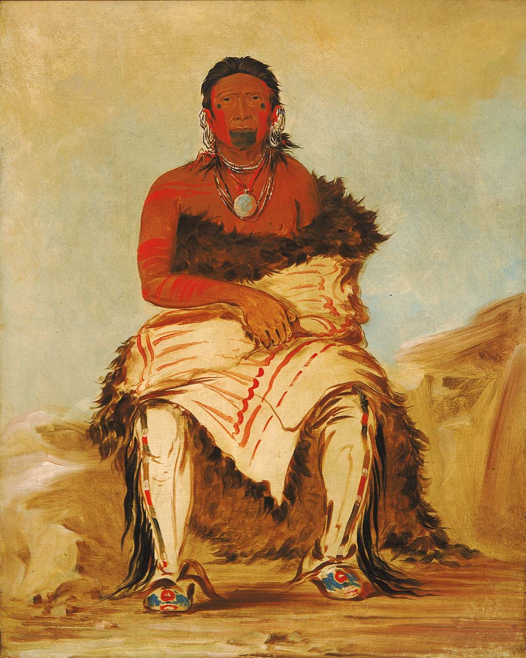 Lá-shah-le-stáw-hix, chef d'homme, un Pawnee républicain - George Catlin