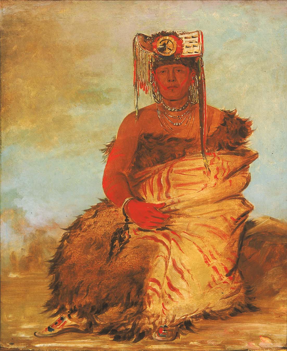 La-kée-too-wi-rá-sha, petit chef, un guerrier Tapage Pawnee - George Catlin