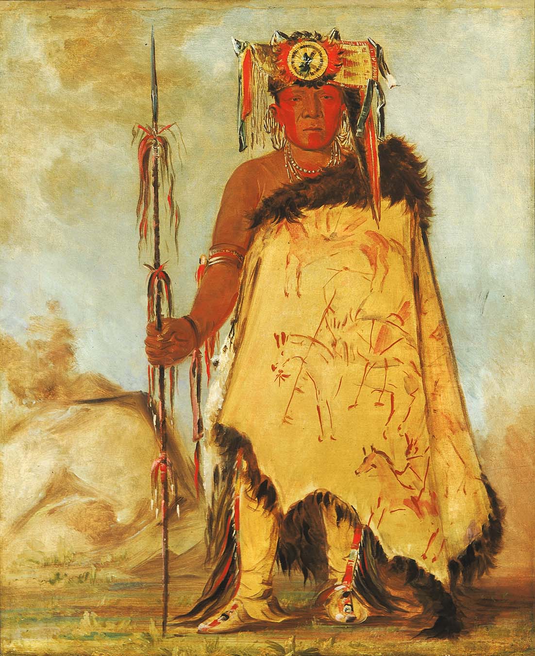 La-wée-re-coo-re-shaw-wee, chef de guerre, un Pawnee républicain - George Catlin