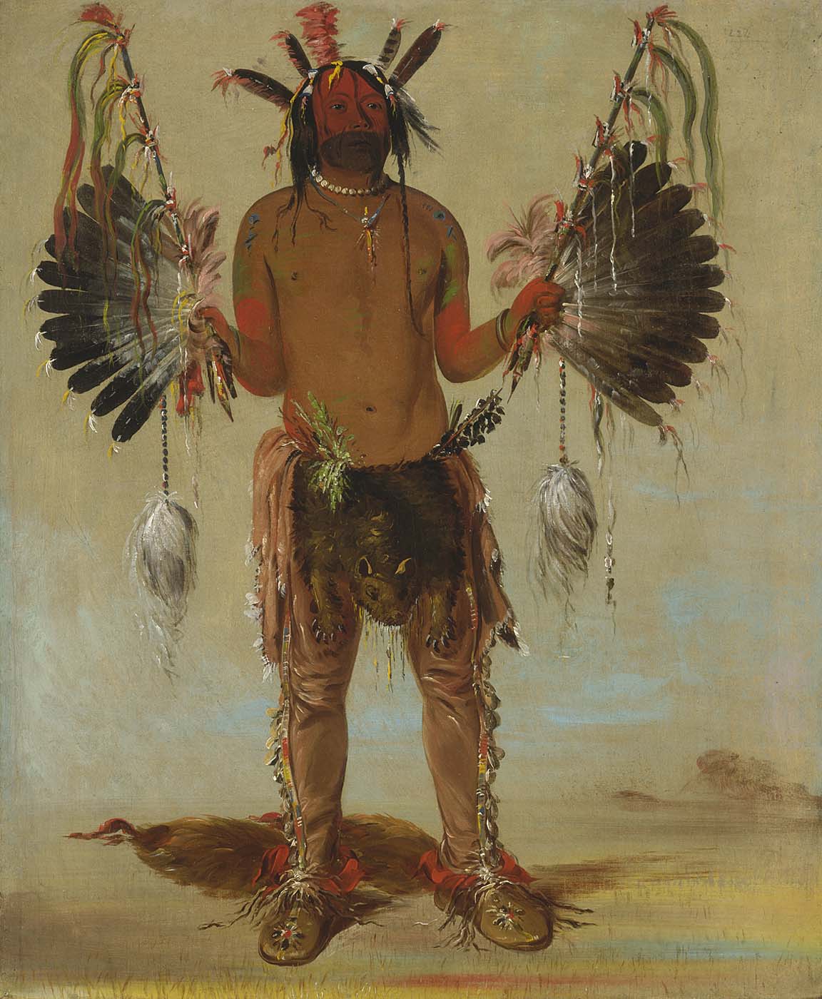Mah-tó-he-ha, vieil ours, un guérisseur - George Catlin