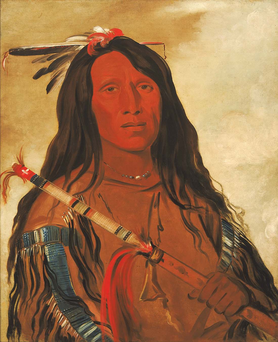 Né-hee-ó-ee-wóo-tis, Loup sur la colline, Chef de la tribu - George Catlin