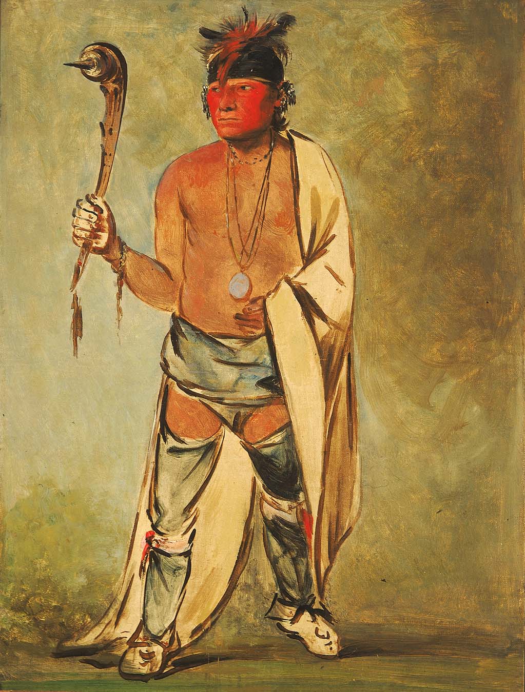 Naugh-háigh-hee-kaw, Celui qui humidifie le bois - George Catlin