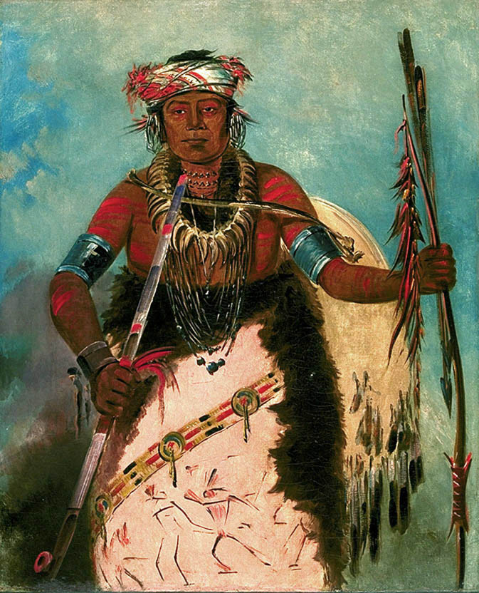 Notch-ee-níng-a, Sans Cœur, (appelé Nuage Blanc), Chef de la Tribu - George Catlin