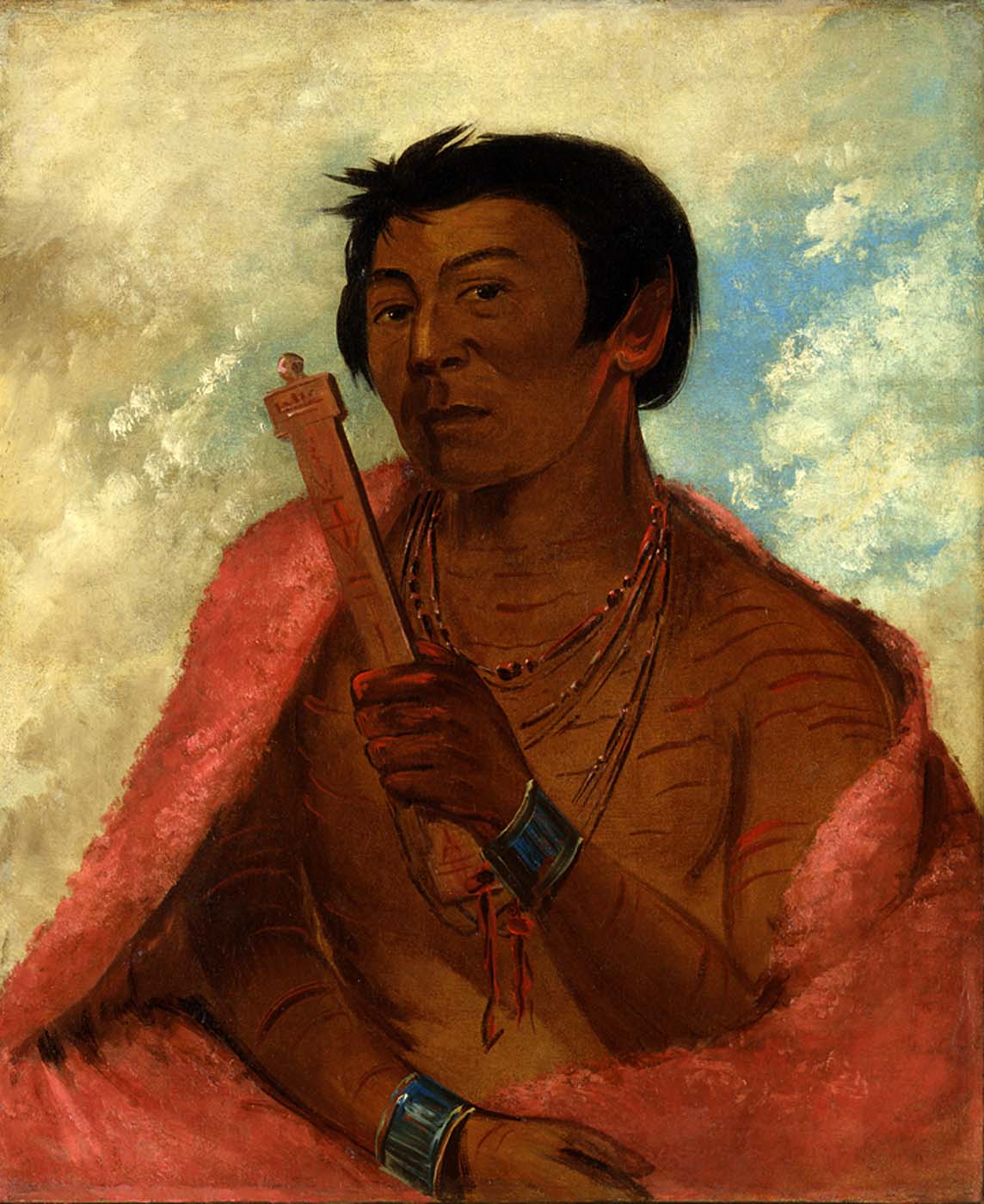 On-sáw-kie, le Sauk, en train de prier - George Catlin