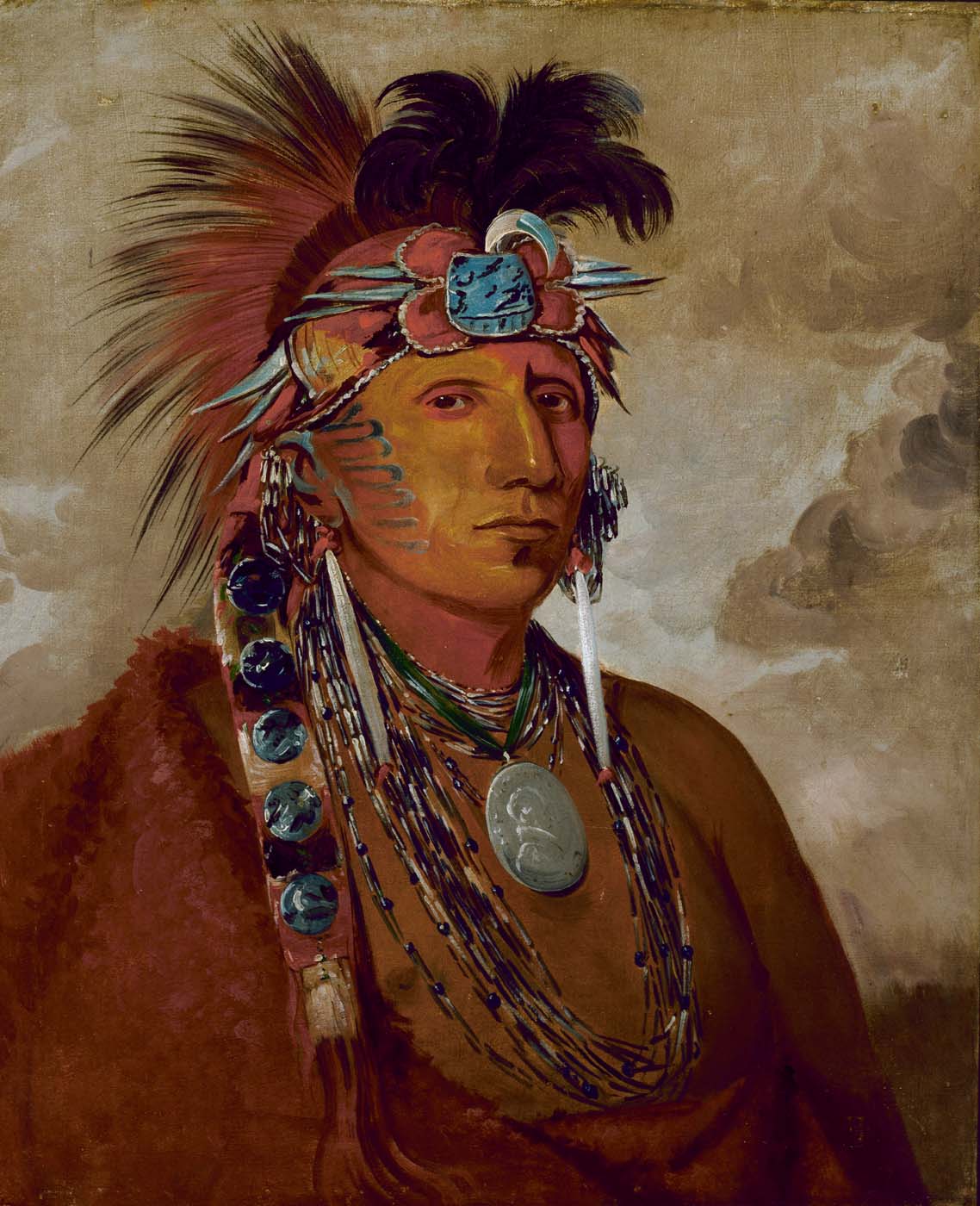 Shó-me-kós-see, Le loup, un chef - George Catlin